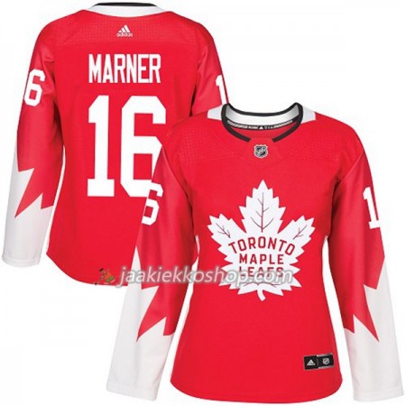 Nainen NHL Toronto Maple Leafs Pelipaita Mitchell Marner 16 Adidas 2017-2018 Rot Alternate Authentic